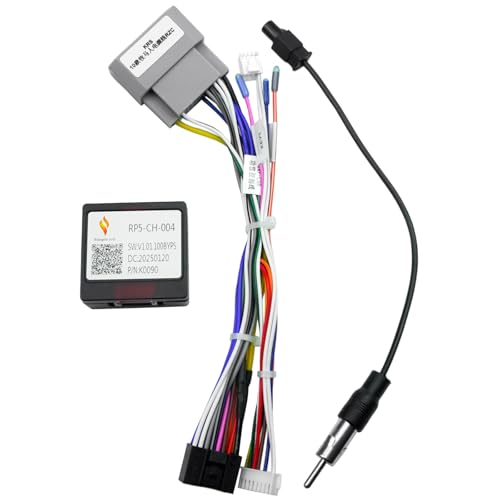16pin Car Stereo Radio Power Retrofit Wiring Harness Adatper Fit for Jeep Wrangler Cherokee Compass Grand Patriot Dodge Caliber Voyager w/Can Bus