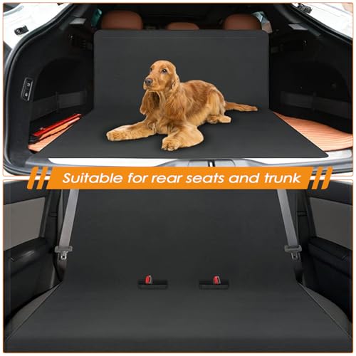 Sudnsadaks Hundeautodecken Rücksitz, Hundematte Auto Rückbank, Universal Kofferraum Schutzmatte für Hunde, Wasserdicht Kratzfest, Schwarz