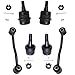 Detroit Axle - Front End 15pc Suspension Kit for 99-04 Jeep Grand Cherokee 1999 2000 2001 2002 2003 2004, Upper & Lower Control Arms Ball Joints Sway Bars Outer Tie Rods Adjusting Sleeve Replacement