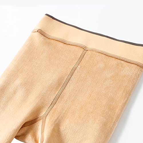 Jecpuo Women Winter Tights Fake Fleece Tights Opaque Fleece lined Leggings Fake Transparent Thermal Pantyhose Elastic Skinny Pants4