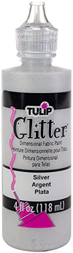 I Love To Create Tulip Dimensional Fabric Paint 4oz, Glitter - Silver