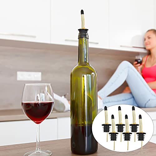 6 Stks Fles Pourers Rvs Taps Uitloop Lekvrije Freeflow Pourer Spirit Liquor Dispenser Drankjes Speed Pourers met Rubber… - Image 8