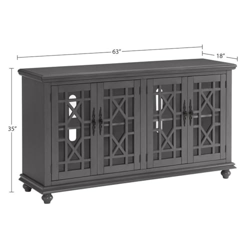 Image of Martin Svensson Home Elegant 63 inch Wood TV Entertainment Center, Grey