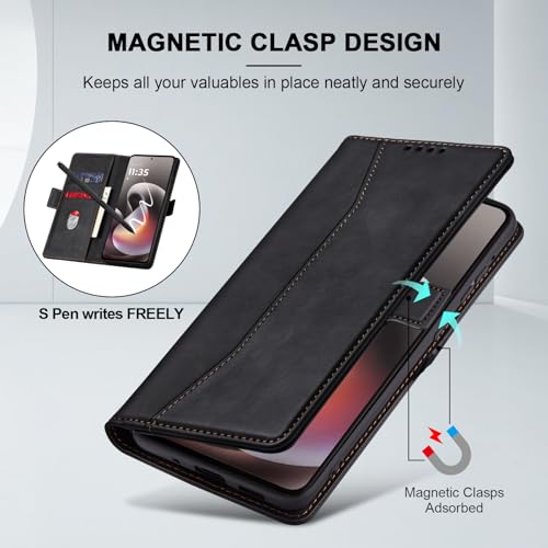 Image of Jasonyu Flip Wallet Case for Moto G Stylus 5G (2026),Black