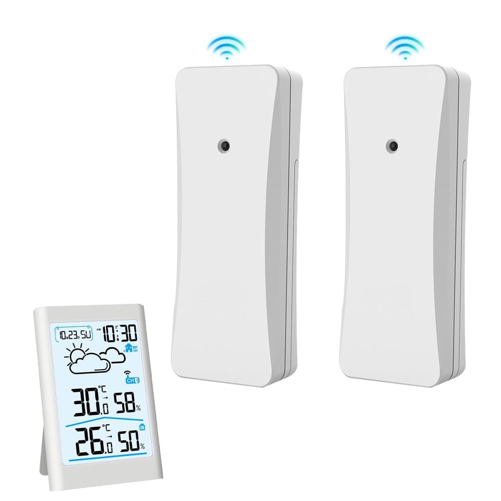 2 Piezas Sensor Exterior para BALDR, Sensor Exterior Estacion Meteorologica para BALDR, sensor exterior Temperatura