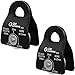 GM CLIMBING 20kN UIAA Certified Black Micro Prusik Minding Pulley 1/2" (Pack of 2(black))