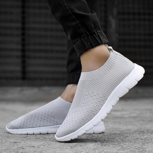 Image of Kraasa Men's Slip on Walking Shoes Ultra Light Breathable Non Slip Running Shoes Casual Fashion Sneakers Mesh Workout Sports