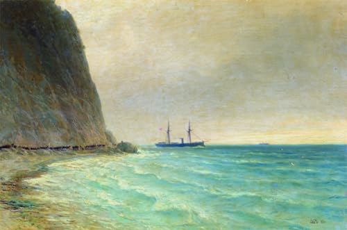 Affiche le Steamer grandine par Lagorio reproduction sur toile 60x90cm