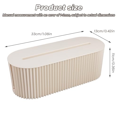 Kabelbox, Steckdosenbox Mit Deckel, Kabelmanagement Box Kabel Organizer Box 33cm x 13cm x 11cm, Kabel Aufbewahrungsbox Kabel Box Aufbewahrung, zum Verstecken und Organisieren von Kabeln, Weiß