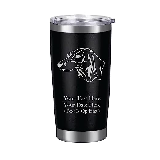 Schweizerischer Niederlaufhund (Swiss Hound) Dog Themed Etched 20oz Stainless Steel Black Tumbler