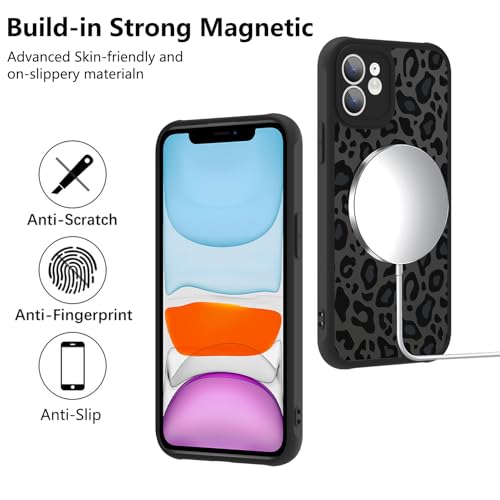 Image of KANGHAR Case for iPhone 11 Phone Case Leopard Printed Pattern | Cute Cheetah Protective Magnetic Case for Girls Women Men 6.1 inch