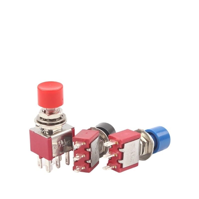 Interrupteur à bascule mini bouton de retour automatique 3 Pin PB102BL