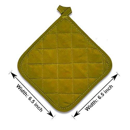 Lobyn Value Packs Economical Lightweight Bulk Potholders Ten (10) Pack Everyday Quality 6.5" Square Perfect For Craft Projects Sage Green #TOP1