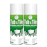 SIX FOXES Tub and Tile Spray Paint (White), 450ml x 2 Cans, DIY Tub and Tile Spray Paint for Resurfacing Bathroom Sink Countertop