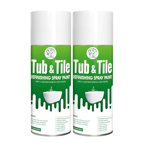 SIX FOXES Tub & Tile Spray Paint White 450ml x 2