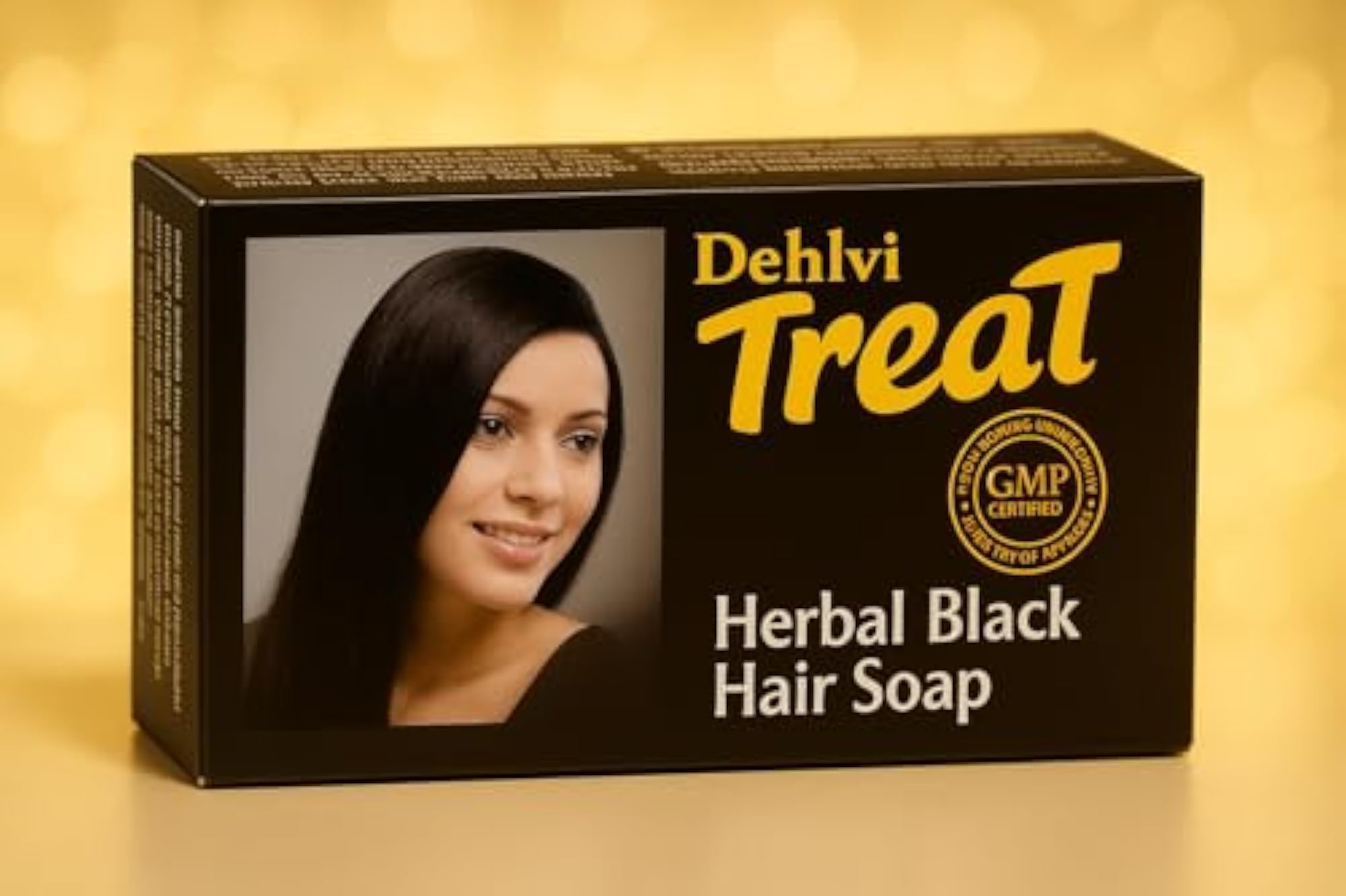 TREAT Herbal Black Hair Soap, Pack of 3, 75g Each
