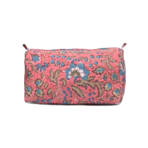 Image of Block N Style's Travel Hanging Toiletry Bag Pouch Dopp Kit for Men and Women Organizer for Cosmetics, Makeup Brushes, Jewelry, Shaving Tools and Travelling Accessories (Baby Pink)