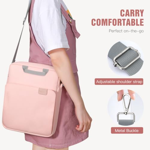Image of TiMOVO 13 inch Laptop Sleeve for MacBook Neo /Air 2026 Carrying Case, Pink+Grey | Fit Neo A3404 (A18 Pro) & Air A3449 /A3240 (M5 /M4), with Handle & Detachable Shoulder Strap