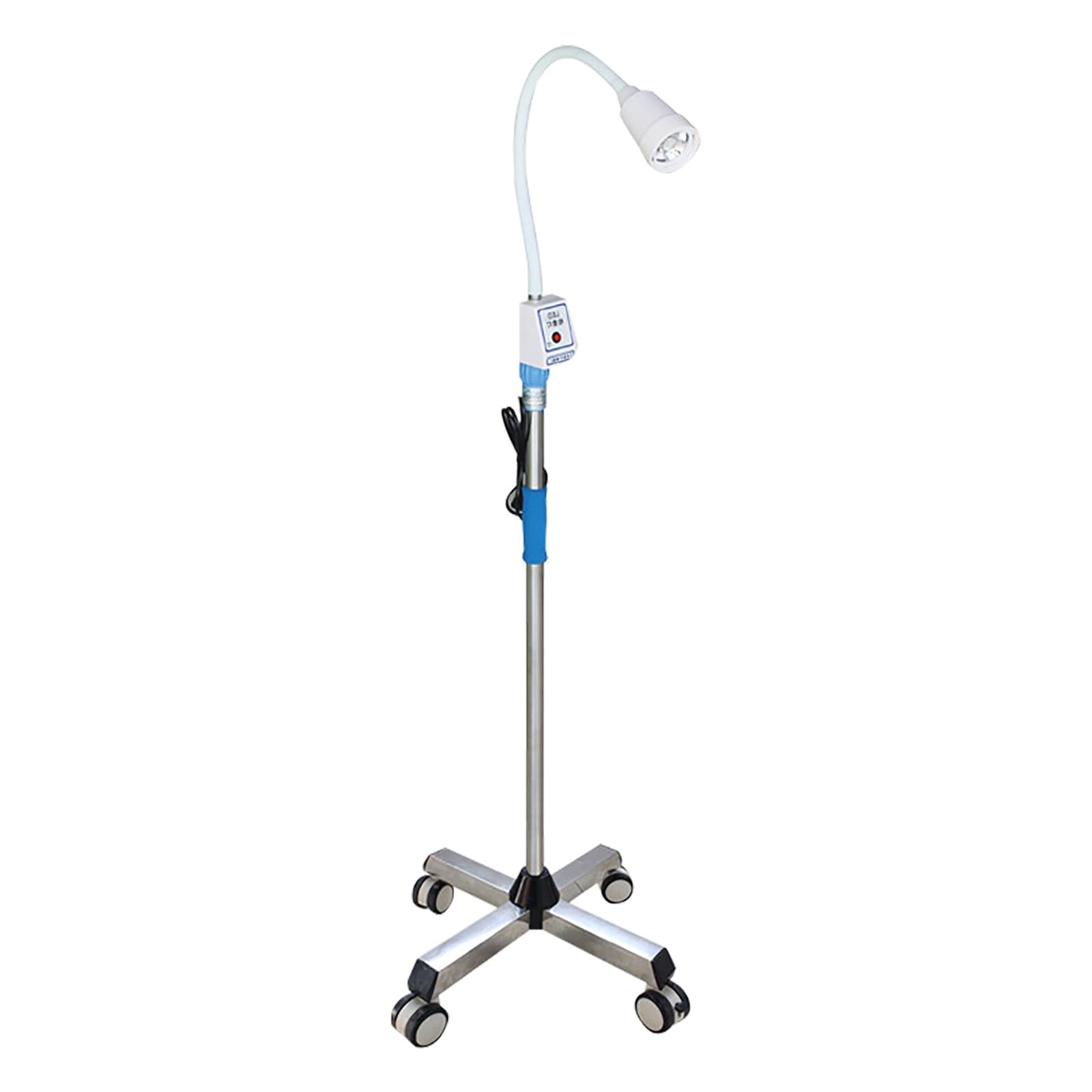 Lampe d'examen chirurgical Lampe d'examen médical sans ombre à LED sur pied, lumière d'examen à col de cygne avec base mobile et roues(Size:LED-9)