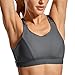 Produktbild SYROKAN Damen Sport BH - gepolsterte Cups,Vorne verstellbare Träger ohne Bügel Steingrau 90D