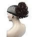 Lydell Short Ponytail Hair Extension Wavy Synthetic Hairpiece with Jaw Claw (33 Dark Auburn)