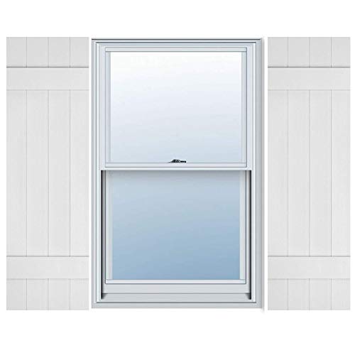Exterior Solutions Standard Board & Batten Exterior Vinyl Shutters, Paintable