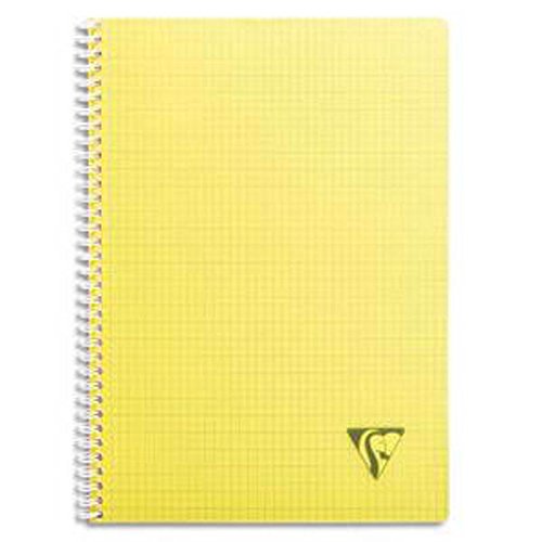 Lot de 5 Cahiers LINICOLOR spirale, couverture polypro, 180 pages A4, petits carreaux. Format 21 x 29,7 cm