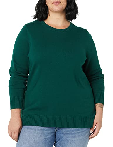 Image of Amazon Essentials Women's Lightweight Soft Crewneck Sweater, 100% Cotton, Plus