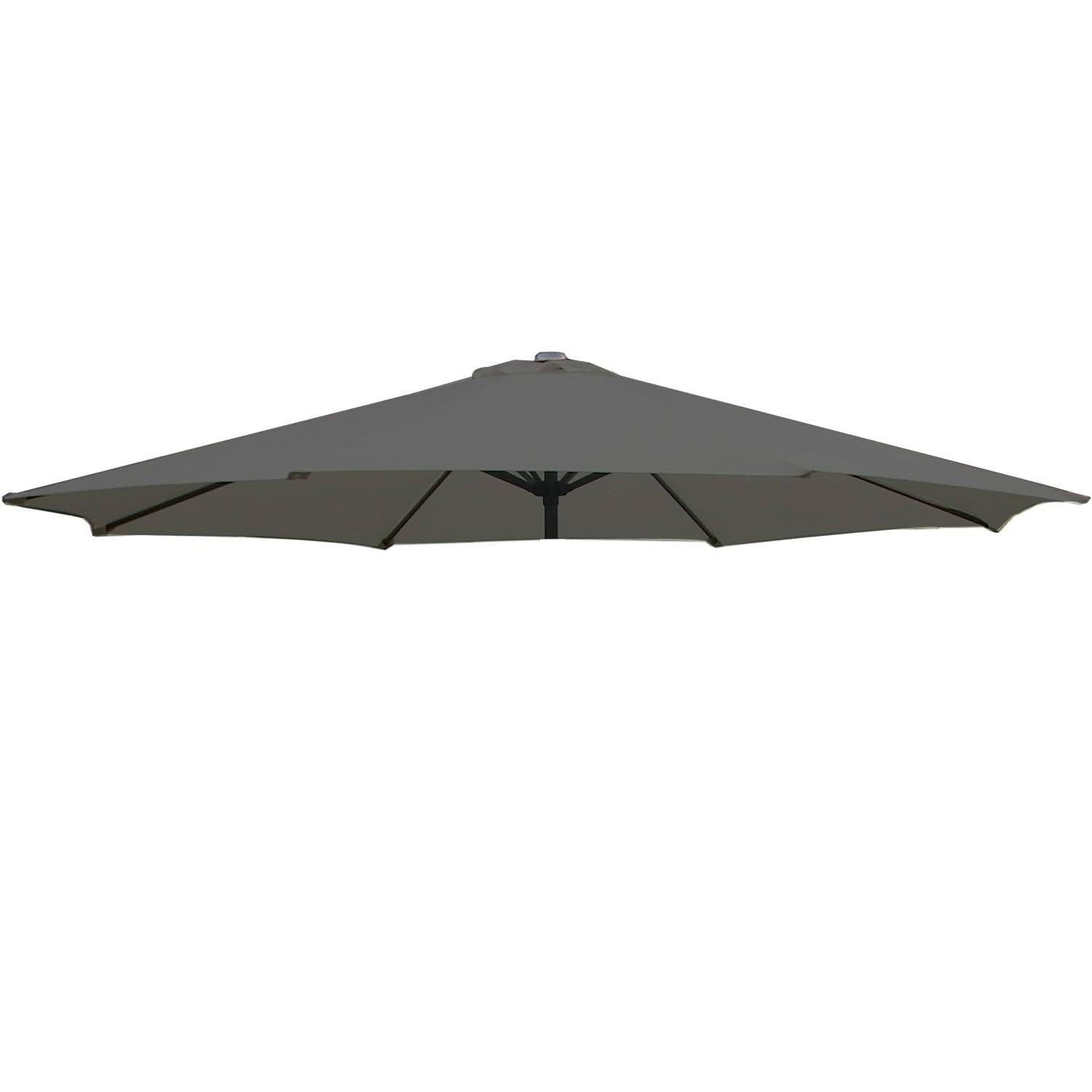 Lonsy 6/8 Arms Replacement Fabric Garden Parasol Canopy Cover 2/2.7/3M,Parasol Fabric Cloth,Waterproof/Gray/2.7M-(8 Ribs)