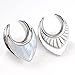 Earblity 2 PCS For Stretched Ears Saddle Ear Tunnels Silver 8mm (0g) Ear Hangers Stainless Steel Ear Gauges Plugs Weights Stretcher Fashion Women Body Piercing Jewelry Expander