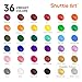 Shuttle Art Acrylic Paint, 36 Colors Acrylic Paint Set with Brushes & Palette, 2oz/60ml Bottles, Rich Pigments Non-toxic for Artists Kids & Adults, Painting on Canvas Rocks Ceramic Wood