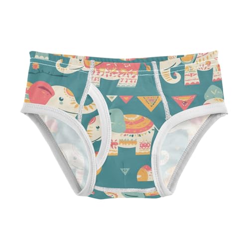 KLL Rose Gold Abstract Elephant Toddler Boy Cotton Underwear Briefs Cute Children Panties