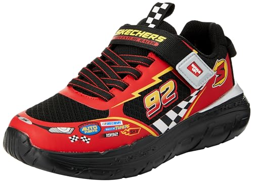 Skechers Kids Skech Tracks Sneaker, Black/Red, 10 Toddler