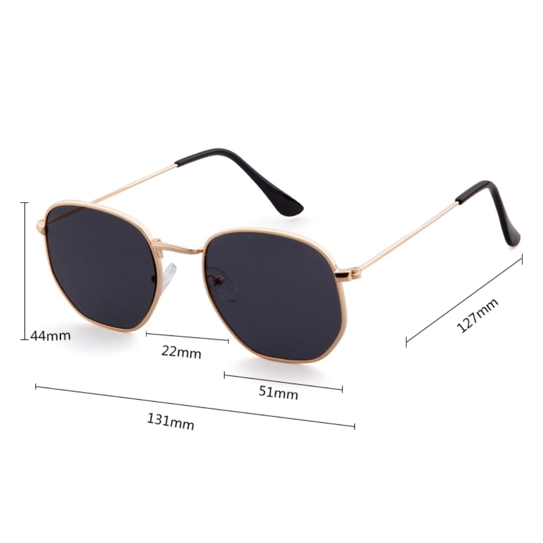 Occhiali da sole da donna e da uomo con montatura in metallo anti UV