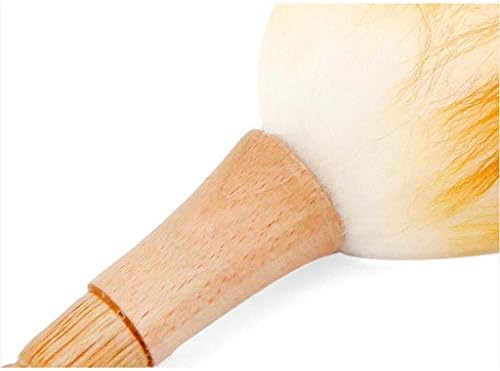 Abcidubxc Household duster with non-slip bamboo handle, wool duster duster, non-static, hygroscopic.