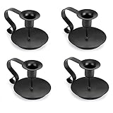 Printemps Candlestick Holders Black Candle Holder,Wrought Iron Taper Candle Holder,Iron Candle Holders (4)