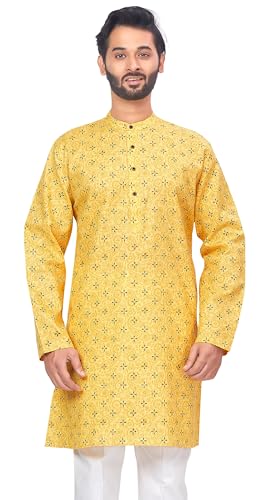 Image of Studio Shringaar Men's Cotton Relaxed Fit Straight Kurta