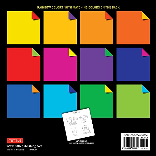 Origami Paper 100 Sheets Rainbow Colors 8 1/4 (21 CM): Extra Large Double-Sided Origami Sheets Print