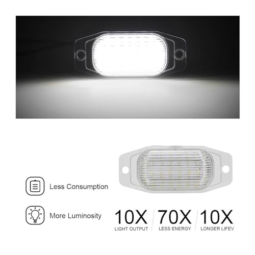 Luces matrícula LED Lexus LX450 conducción nocturna segura pack de 2 3