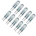 Froiny 10pcs Halogen G4 Lamp Light Bulbs 6v 20w Type Clear Halogen Inserted Beads Crystal Lamp Warm White Color Brightness L