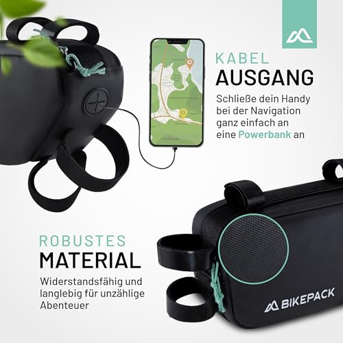BIKEPACK Fahrradtasche Rahmen - Ideale Fahrradtasche, Rahmentasche Fahrrad für Rennrad &...