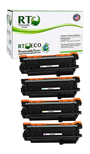 Renewable Toner Compatible Toner Cartridge Replacement for HP 507A 507X for HP LaserJet M551 M575 (Cyan, Magenta, Yellow, Black, 4-Pack) Renewable Toner Compatible Toner Cartridge Replacement for HP 507A 507X for HP LaserJet M551 M575 (Cyan, Magenta, Yellow, Black, 4-Pack)