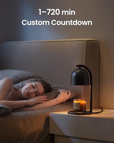 Image of SwitchBot Smart Candle Warmer Lamp App & Voice Control, Flameless Wax Melter with Timer, Bulb x2, for Jar Candles, 1%-100% Dimmable, Matter for Apple Home & Alexa, Women Birthday Housewarming Gift