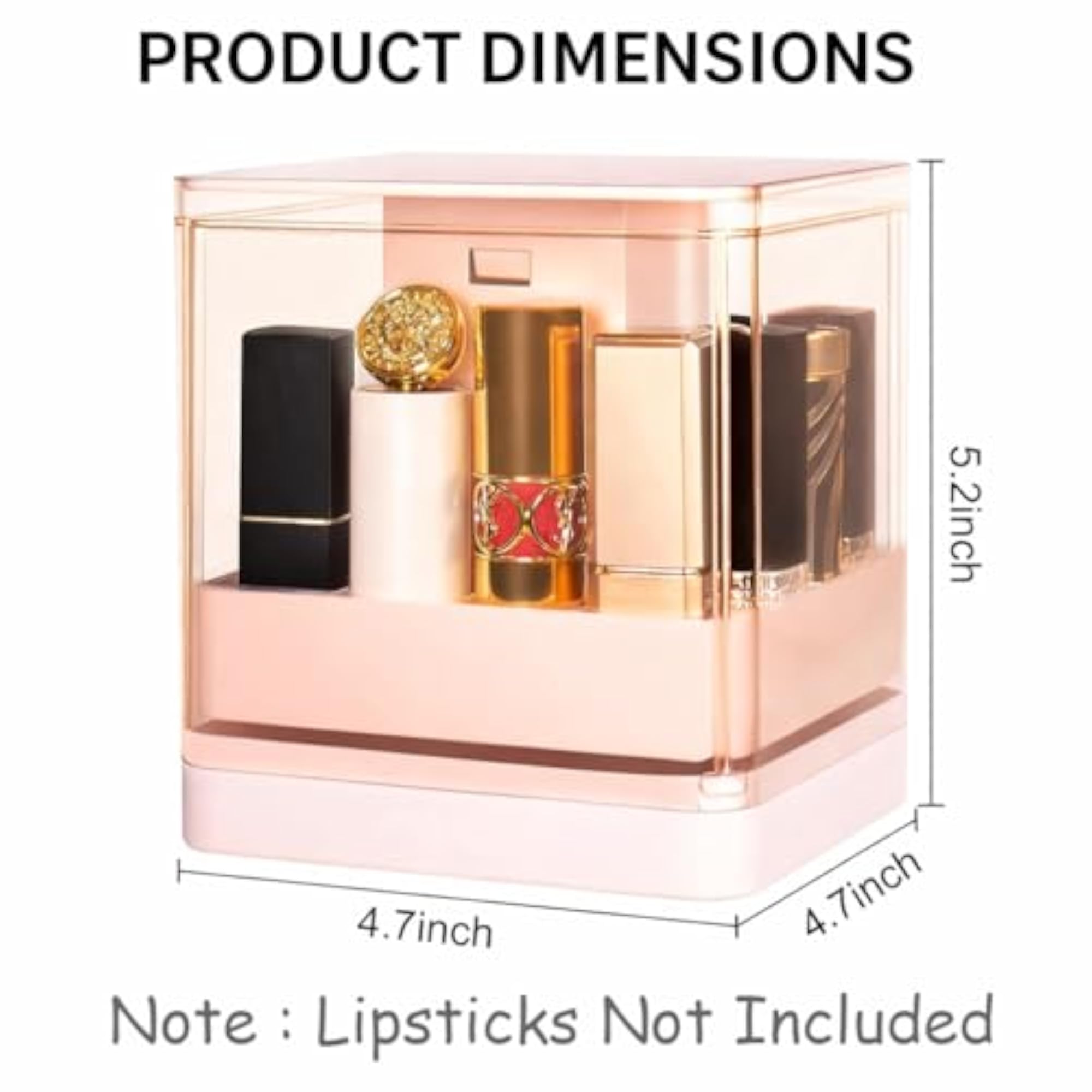 Push Up Lipstick Organizer, 12-Slot Dustproof Storage Box