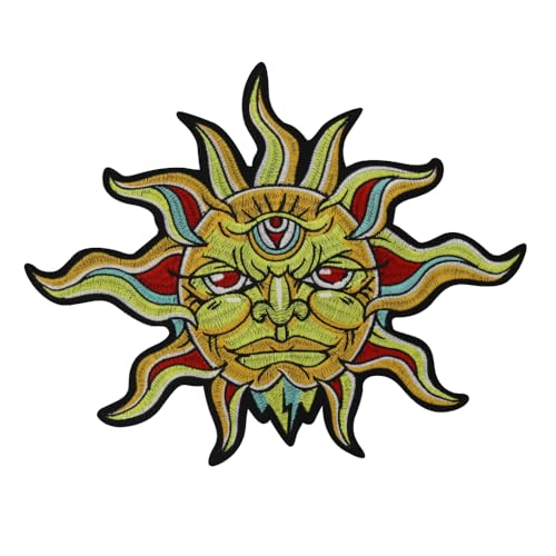 Parche de sol bordado para motociclista, emblema para planchar o reparar ropa, agujeros, decoración de agujeros, chaqueta de mezclilla, accesorios