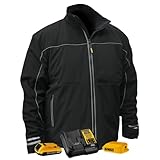 DEWALT DCHJ072 Heated Lightweight Soft Shell Jacket Kit with 2.0Ah Battery and Charger, Black, XL (DCHJ072D1-XL)