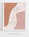 Abstract Line Art Female Face Wall Art. 11x14 UNFRAMED Print. Abstract, Minimalist Modern Wall Decor for the Home. Perfect for a Gallery Wall. Neutral Shades of Pink, Terracotta.