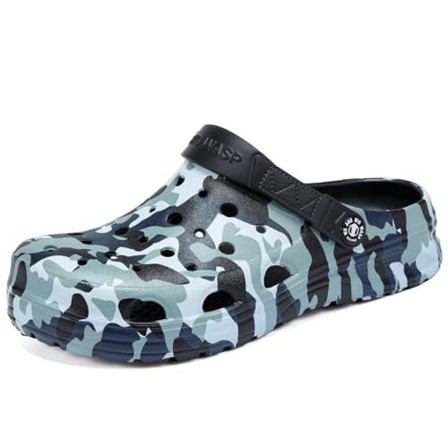 Image of Kids Boys&Girls Black Camouflage Clogs Children's Beach Shoes Classic Marbled Tie Dye Clog Little Kid