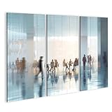 islandburner Bild auf Leinwand Gruppen von Menschen versammeln Sich an einem Tisch in nebulöser Umgebung Konferenzraum Restaurant/Eventlocation Leinwandbild