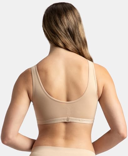 Image of Jockey ES04 Women's Wirefree Padded Super Combed Cotton Elastane Stretch Full Coverage Sleep Bra with Removable Pads and Ultrasoft Underband